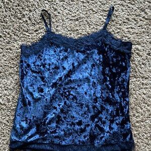 No Boundaries Blue Fitted Sleeveless Camisole